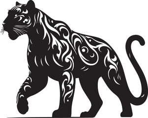 Black Leopard, 6 years old, in front of a white background