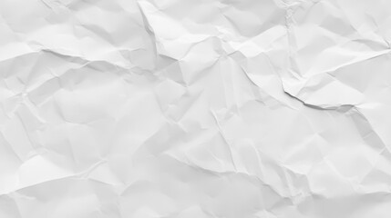 Obraz premium Crumpled white paper creating textured, minimalist background with artistic potential, offering subtle depth and visual intrigue for creative design compositions
