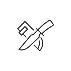Knife icon. Simple knife icon for social media, app, and web design. Vector illustration.
