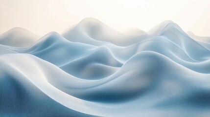 A serene depiction of soft, flowing waves in shades of blue, evoking tranquility and calmness.