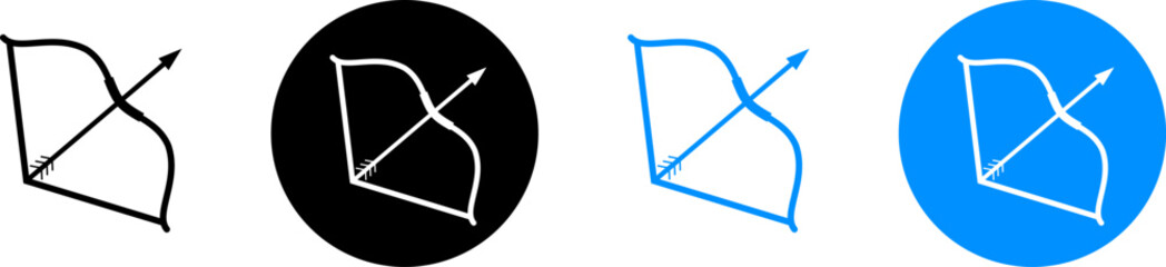Archery icon vector set. Vector illustration.