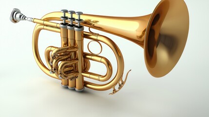 Obraz premium Polished Gold Trumpet