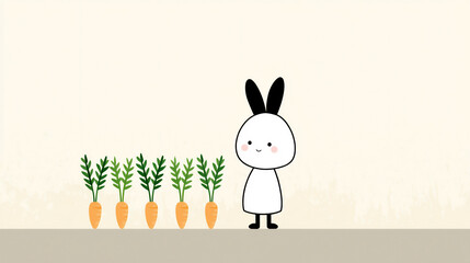 cute rabbit memo pad