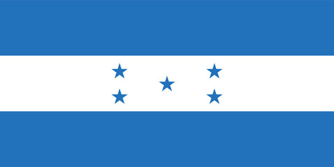 flag of Honduras. National Flag of the Republic of Honduras. Vector illustration.