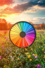 Vibrant Color Wheel in Nature