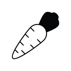 Carrot icon vector stock illustration