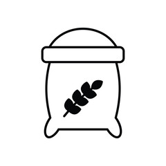 Grain Sack icon vector stock illustration