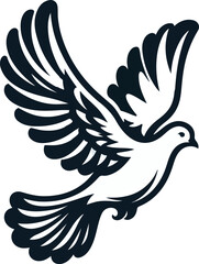 Dove bird vectors silhouette