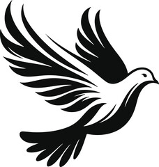 Dove bird vectors silhouette