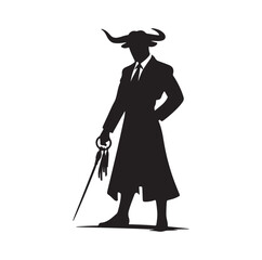 Matador silhouette vector illustration