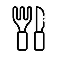 fork line icon