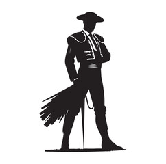 Matador silhouette vector illustration