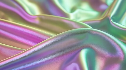 Irridescent fabric folds in pastel hues.