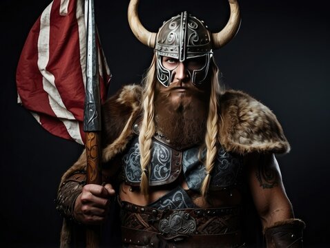 Scandinavian Strength: Viking & Flag Concept for Norway’s Constitution Day