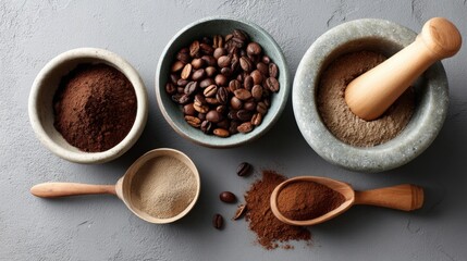 Fototapeta premium Ingredients for Chocolate Coffee Cake