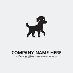 Dog illustration black and white for logo company vector image
