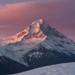 Obraz premium Majestic Mountain Peak at Dawn