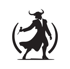 Matador silhouette vector illustration