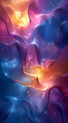 Naklejka premium Stunning Nebula Galaxy Abstract Art Wallpaper, Mobile Wallpaper, 4K Resolution
