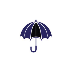 Simple Umbrella Silhouette &ndash; Weather Concept Illustration

