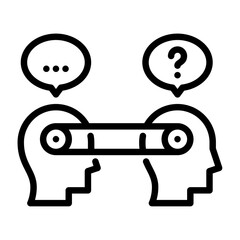 assist outline icon. support black line illustration.