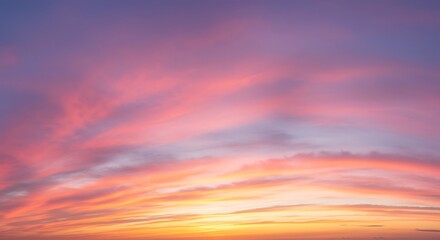 Obraz premium Serene Sunset: Pastel Hues and Whispering Clouds