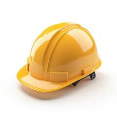 Bright Yellow Hard Hat Safety Equipment Construction Worker Protection Gear