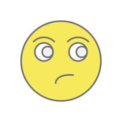 Meh icon vector stock illustration