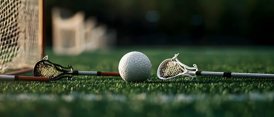 Lacrosse Equipment on Field