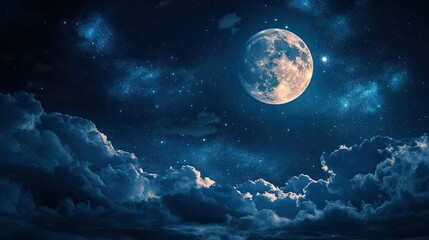 Free stunning blood moon captured in a starry night sky with dark clouds. Stock Photo