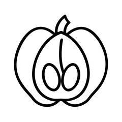 ackee fruit line drawn vector art - illustration ackee fruit isolated transparent background