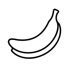 banana line drawn vector art - illustration banana isolated transparent background