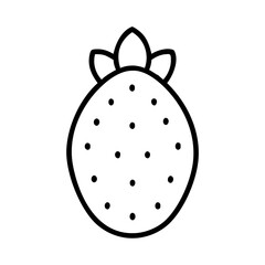 cactus pear line drawn vector art - illustration cactus pear isolated transparent background