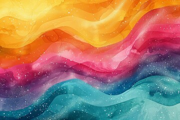 Abstract background,Multicolour gradient with grain texture,Vector abstract orange, yellow, pink, green blue gradation vibrant on rough surface for product banner