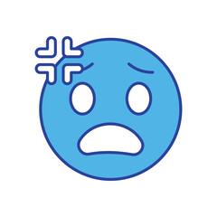 Disappointing icon vector stock illustration