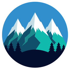 Obraz premium Alps mountains vector 