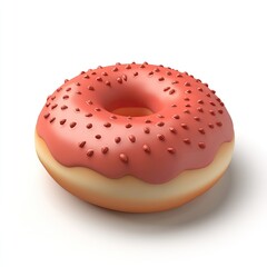 A Delicious Strawberry Glaze Donut with Sprinkles A Sweet Treat for Delightful Indulgence