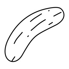 Cucumber Vegetable Coloring Page