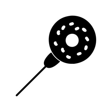 recommend clip art: doughnut on a skewer icon, doughnut on a skewer silhouette vector illustration-simple silhouette illustration of doughnut on a skewer, perfect for doughnut on a skewer logos and icons