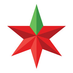 Fototapeta premium Christmas star isolated on white background. 