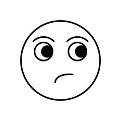 Meh icon vector stock illustration