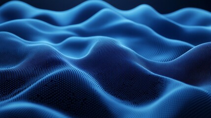 Obraz premium Abstract Blue Wave Data Visualization