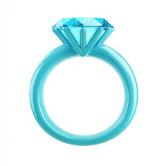 Stunning Aqua Blue Diamond Engagement Ring: A Symbol of Love and Commitment