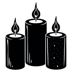 Obraz premium Isolated candles on white background 