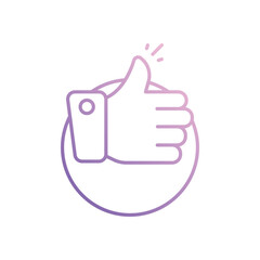 Thumbs Up icon vector stock illustration