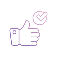 Acceptable icon vector stock illustration