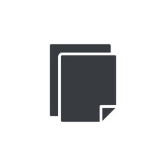 Two overlapping documents vector icon