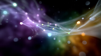 Abstract network connection space nebula background