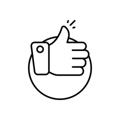 Thumbs Up icon vector stock illustration