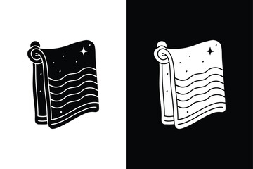 Towel icon vector on White Background ,Vector Art Illustration on white background.